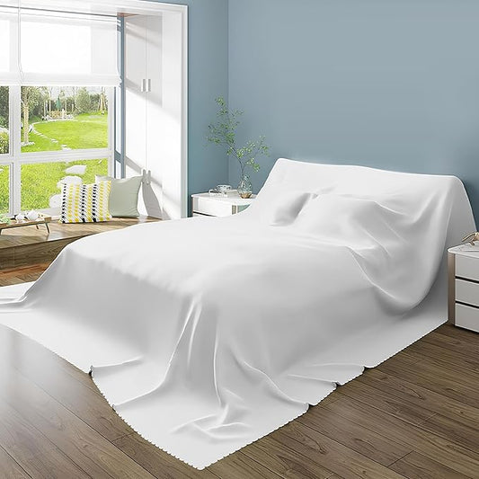 SIELUNO Furniture Dust Cover for Bed Flat Sheets King Size, Mattress Protector by SIELUNO