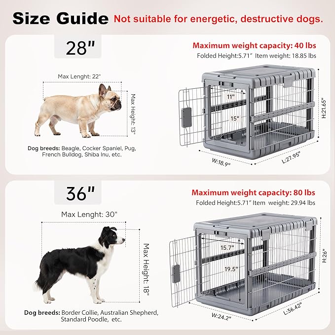 ZOMISIA Collapsible Dog Crate for Large Dogs - Image 3