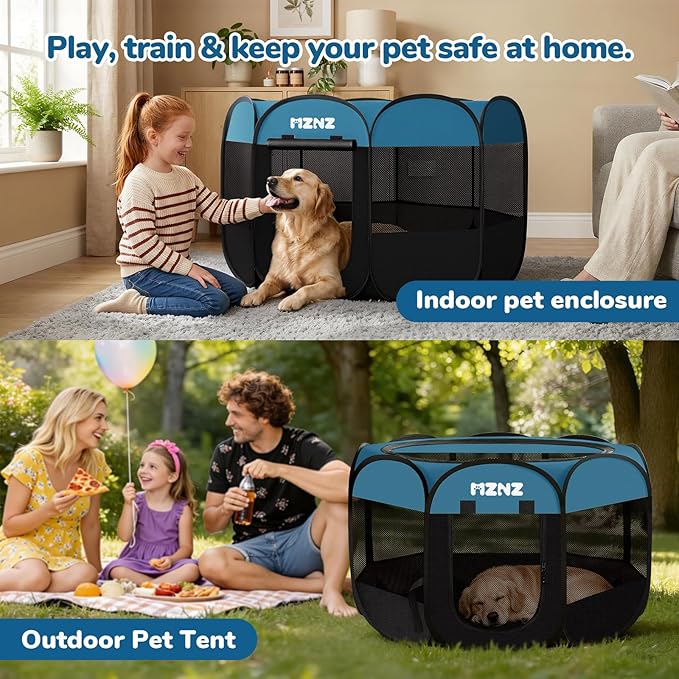 Dog Playpen, Portable Puppy Pet Crate Indoors - Image 5