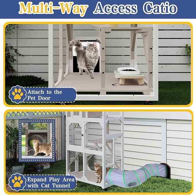 PetsCosset 63.5"H Catio Outdoor Cat Enclosure - Image 4