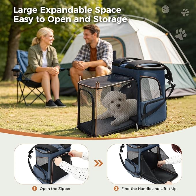 Lekereise Large Cat Backpack Carrier Fit Up to 20 25 Lbs, Expandable Pet - Image 5