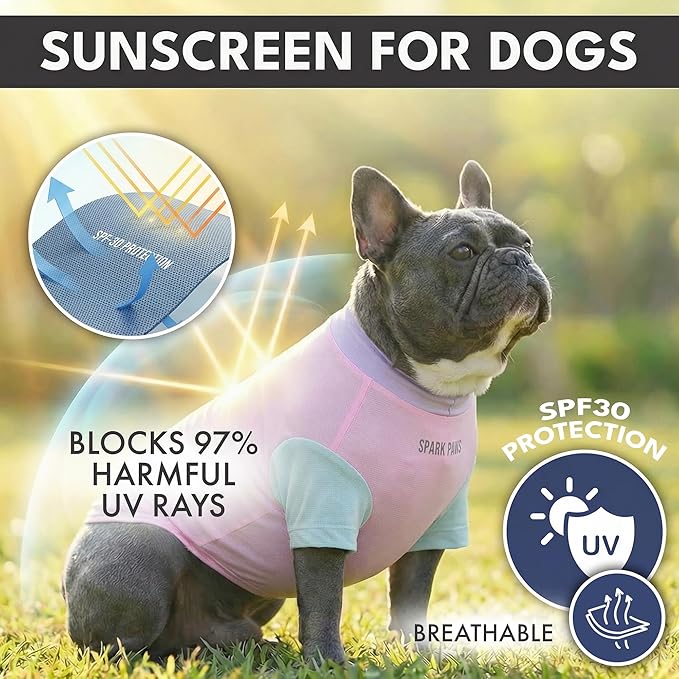 Spark Paws Sunblock Dog T-Shirt, SPF30 Protection, Lightweight Breathable Quick - Image 2
