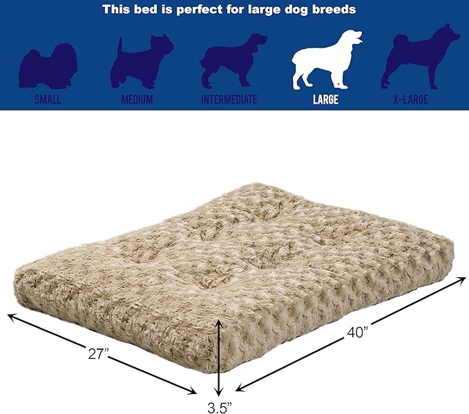MidWest Homes for Pets Large QuietTime Deluxe Mocha Ombré Swirl Plush Pet Bed - Image 3