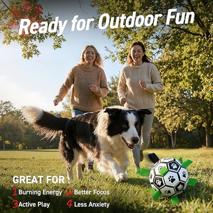 QDAN Large Dog Toys, 8 Inch Soccer Ball - Image 7