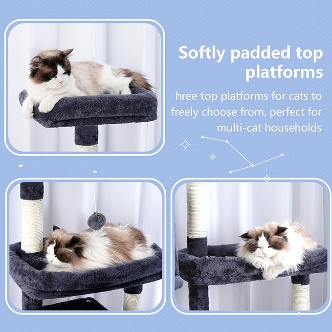 Hey-brother Cat Tree Tower, Scratching Posts - Image 4