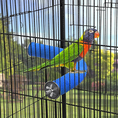 FrgKbTm U Shape Parrot Perch Stand Toy Bird Platform Sand Paw Grinding Clean - Image 3