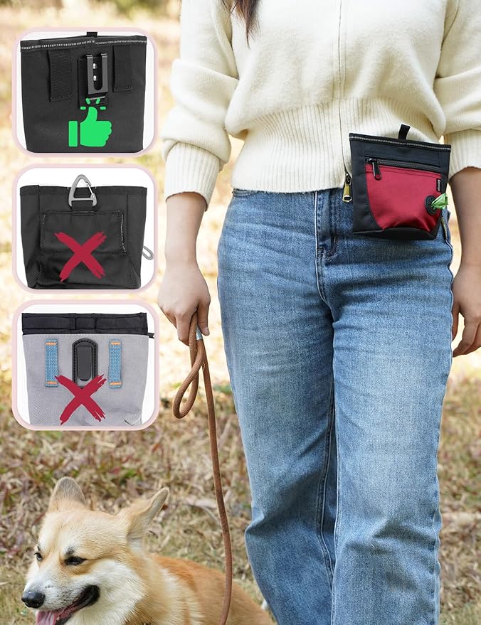 Gobeigo Dog Treat Pouch and Training Clicker, Upgrade Two Magnetic Closure to - Image 4