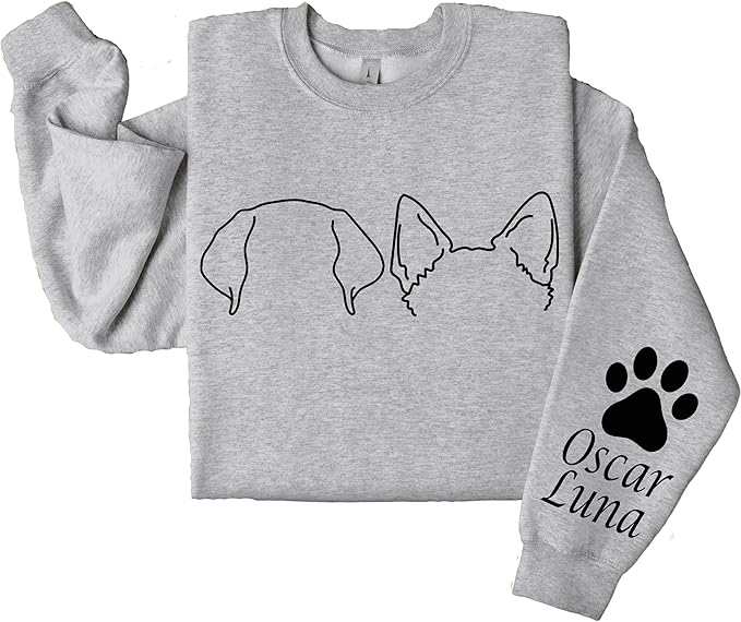 Custom Dog Mom Shirt Personalized Dog Ears Sweatshirt - Image 4