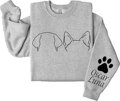 Custom Dog Mom Shirt Personalized Dog Ears Sweatshirt - Image 4