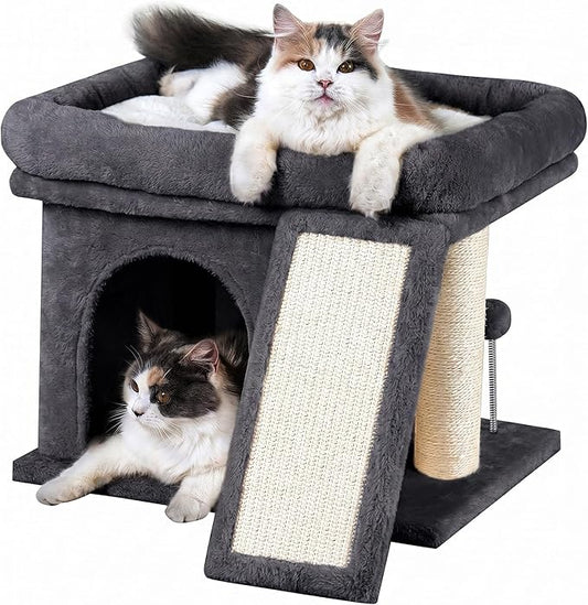Aechonow Cat Tree for Large Cats, 14Inch Cat Tree Tower by Aechonow