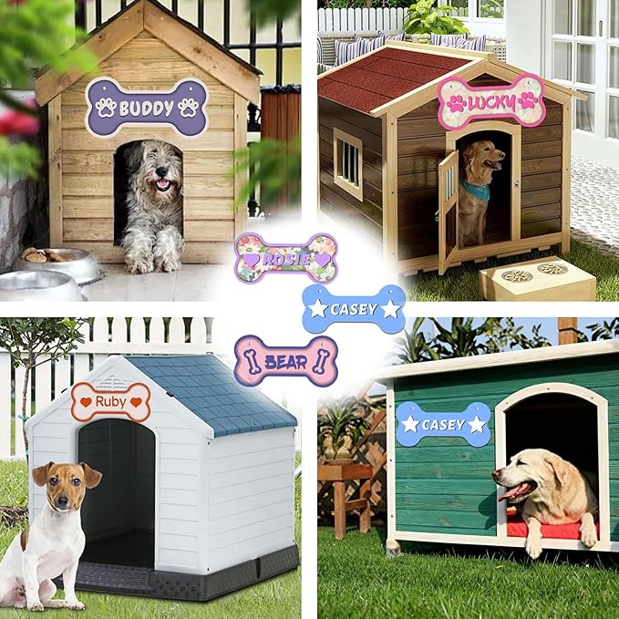 Personalized Dog Bone Name Sign, Custom Kennel Accessories, Dog Wall Decor - Image 7
