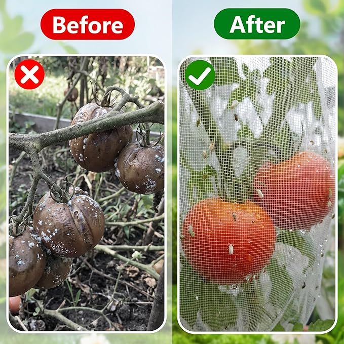 4 Pcs Garden Bird Netting for Square Plant Cage, Tomato Trellis Insect Bird - Image 4