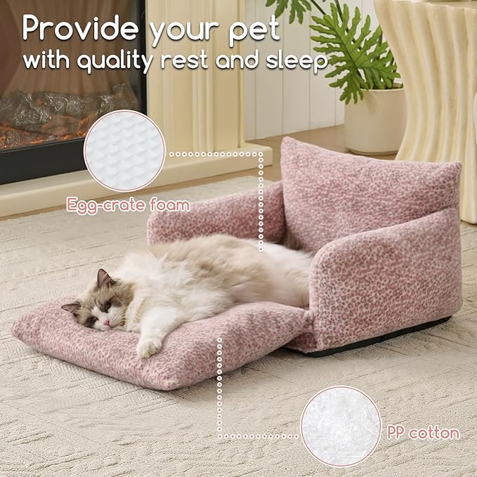 Hollypet Cat Bed Fluffy Plush Multifunctional Double-Layer Machine Washable - Image 5