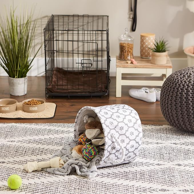 Bone Dry Pet Storage Collection Lattice Paw Print, Small Round - Image 5