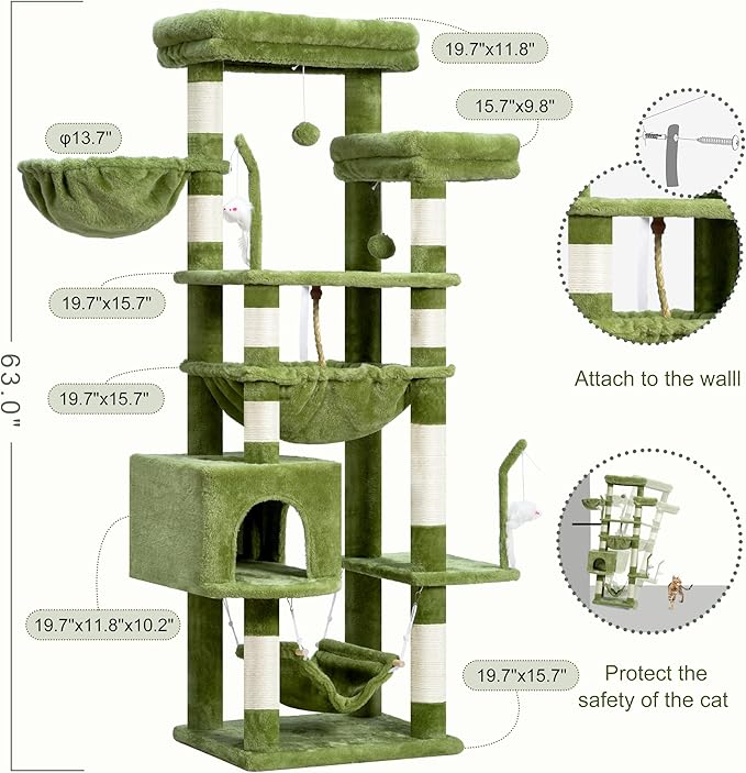 Gitelsnour Cat Tree, Cat Tower for Large Cats - Image 7