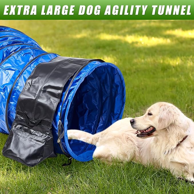 Briwooody 28 in 10 Foot PVC Dog Agility Tunnel - Image 5