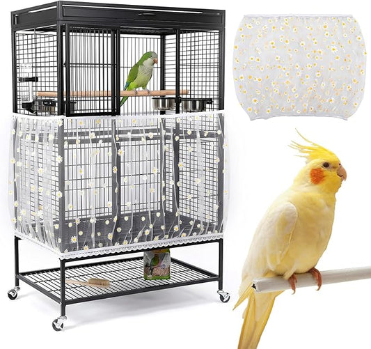 Universal Bird Cage Seed Catcher, Nylon Mesh Stretchy Skirt Bird Cage Net by Unknown