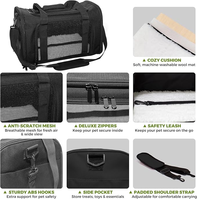 Expandable Cat Carrier Airline Approved Soft-Sided Pet Travel Carrier - Image 4