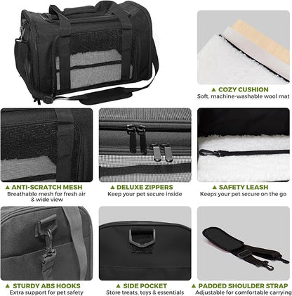 Expandable Cat Carrier Airline Approved Soft-Sided Pet Travel Carrier - Image 4