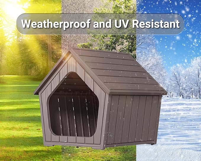DRATO Dog House Indoor Outdoor Durable Resin Material Houses - Image 8