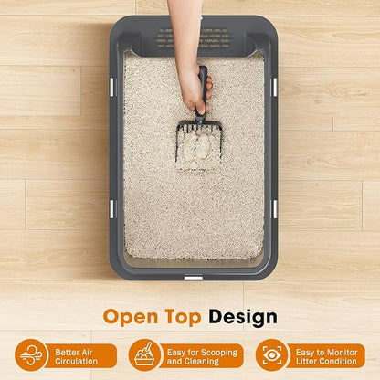 2PACK Stainless Steel Litter Box, Extra Large Litter Boxes - Image 7