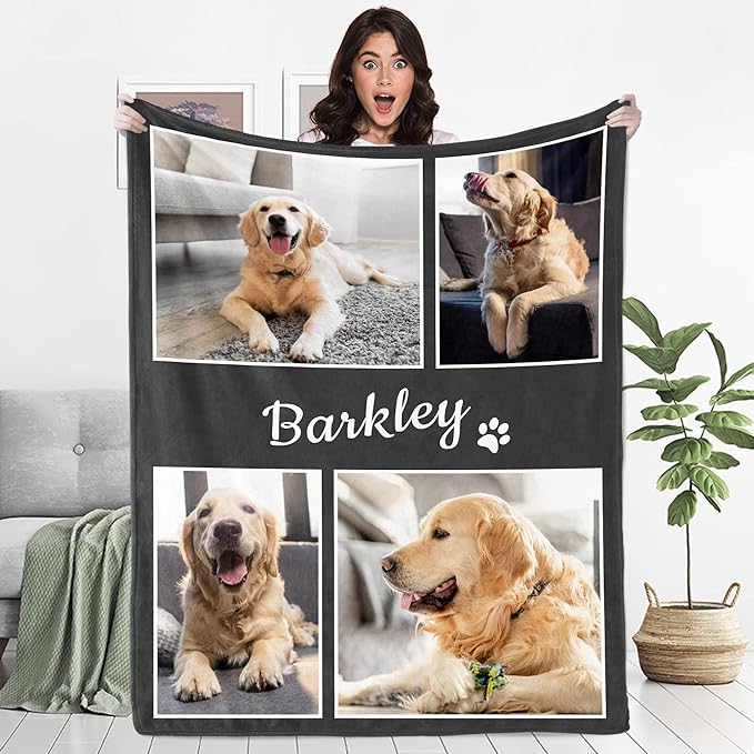 Personalized Pet Memorial Gifts, Custom Dog Blanket by Ecautly