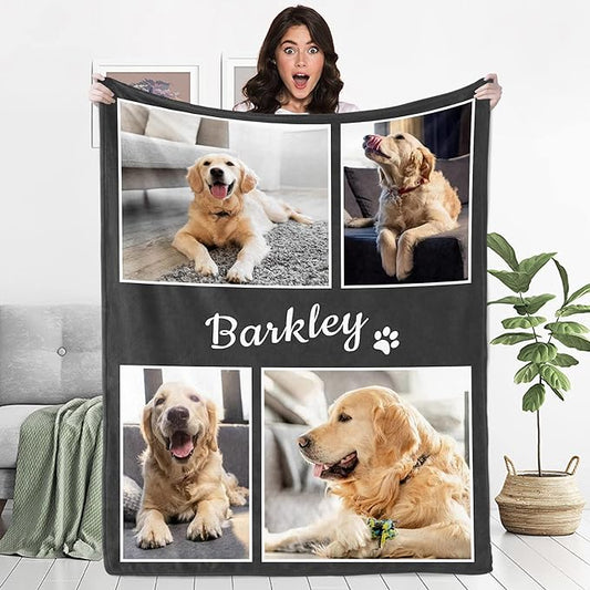 Personalized Pet Memorial Gifts, Custom Dog Blanket by Ecautly