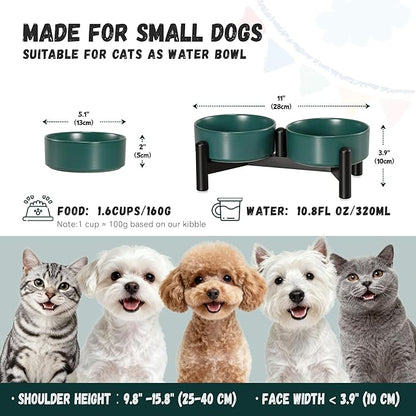 Raised Ceramic Dog Bowl Set - Image 2