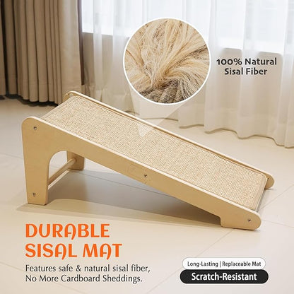 PETKARAY Cat Scratcher, Sisal Scratching Ramp, L Shape Scratch Pad - Image 3