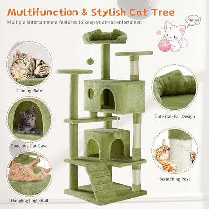 Sweetcrispy 54 Inch Cats Tree Tower, Indoor Cat Condo - Image 3