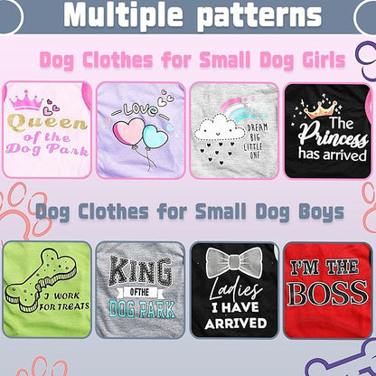 4 Pieces Dog Clothes for Small Dogs Boy Summer Puppy Clothes for Chihuahua - Image 4