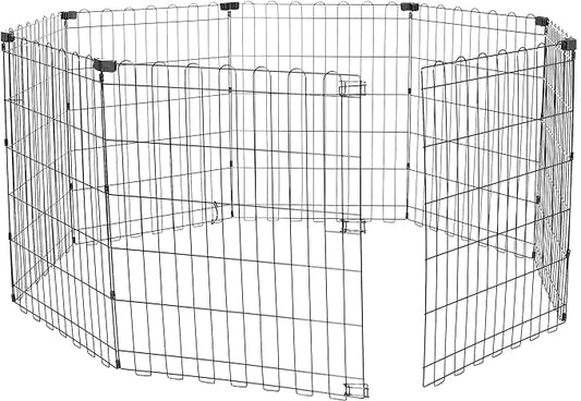 Amazon Basics Foldable Octagonal Metal Exercise Dog Playpen by AmazonBasics
