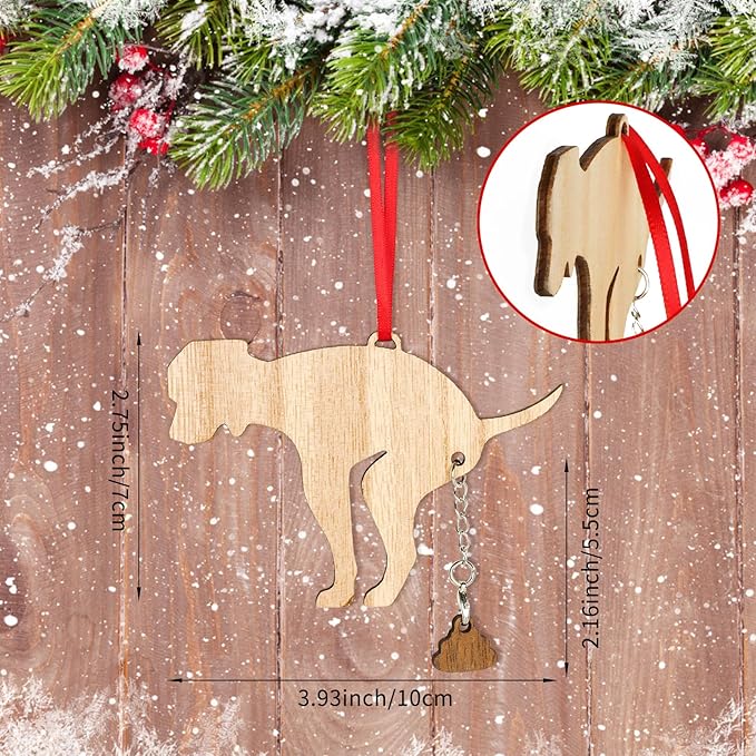 Pet Dog Christmas Ornament, Wooden Christmas Tree Decorations Naughty Quirky - Image 2