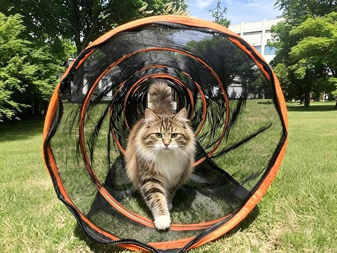 Pet Cat and Dog Tunnel Tent Foldable Pet Tent Outdoor Pop Up Pet Playpen Cage - Image 2