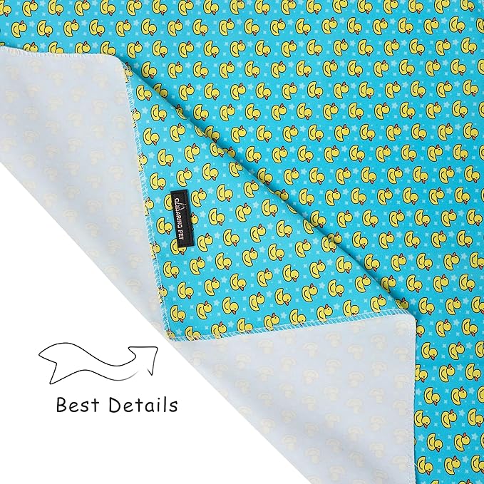 ARING PET Summer Dog Bandanas, Cute Mint Green Yellow Duck Pet Bandana Scarf - Image 5