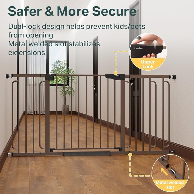 Cumbor 36.6-64" Extra Wide Baby Gate - Image 4