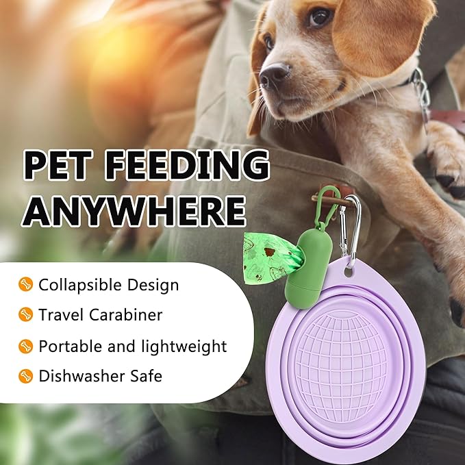 3 Pack Collapsible Dog Bowls, Pet Bowls - Image 4