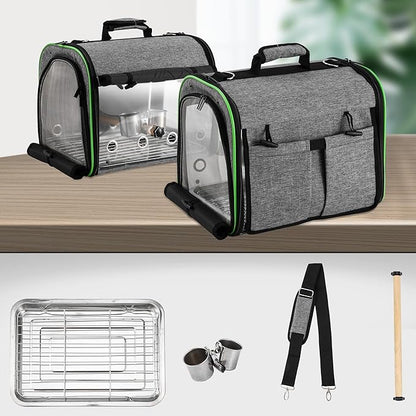 Bird Carrier Bag Bird Travel Cage Indestructible Stainless Steel Mesh, Bag - Image 3