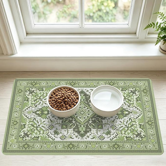 Pet Feeding Mat for Floors Waterproof Dog Mat for Food and Water Absorbent by Unknown