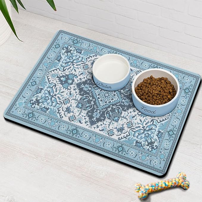 Pet Feeding Mat for Floors Waterproof Dog Mat for Food and Water Absorbent - Image 7