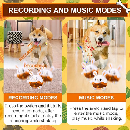 BABORUI Interactive Dog Toys Bunny, Jumping Squeaky Easter Dog Toys - Image 3