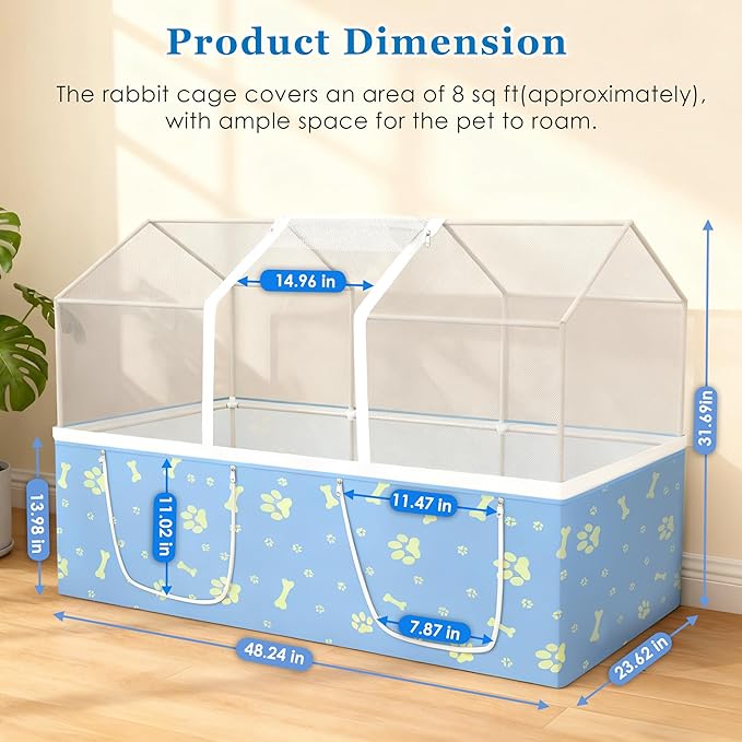 Rabbit Cage, PVC Frame Chicken Coop - Image 2