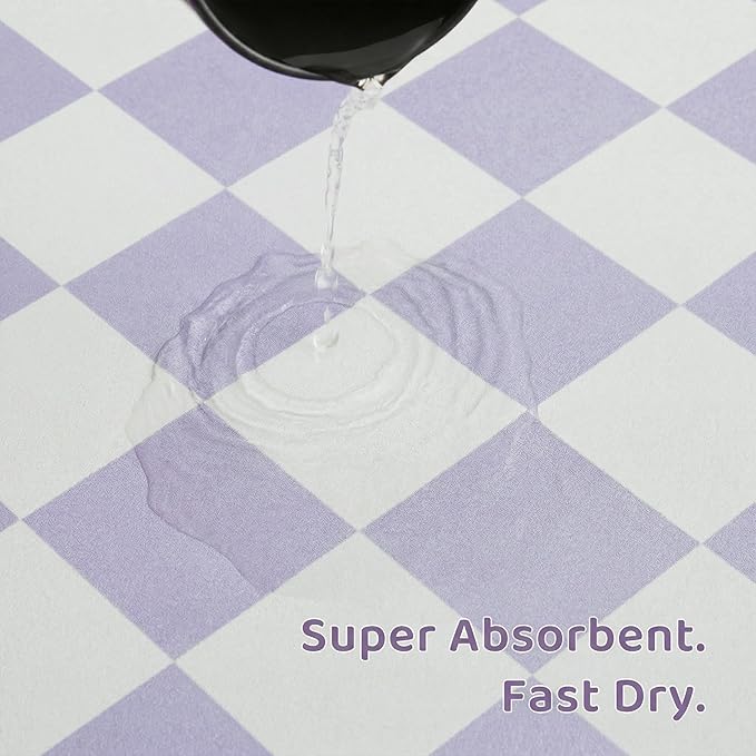 Checkered Dog Feeding Mat, Absorbent Mats - Image 4