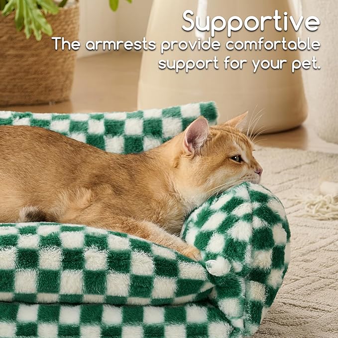 Hollypet Cat Bed Fluffy Plush Mutifuctional Double-Layer Soft Pet Couch - Image 4