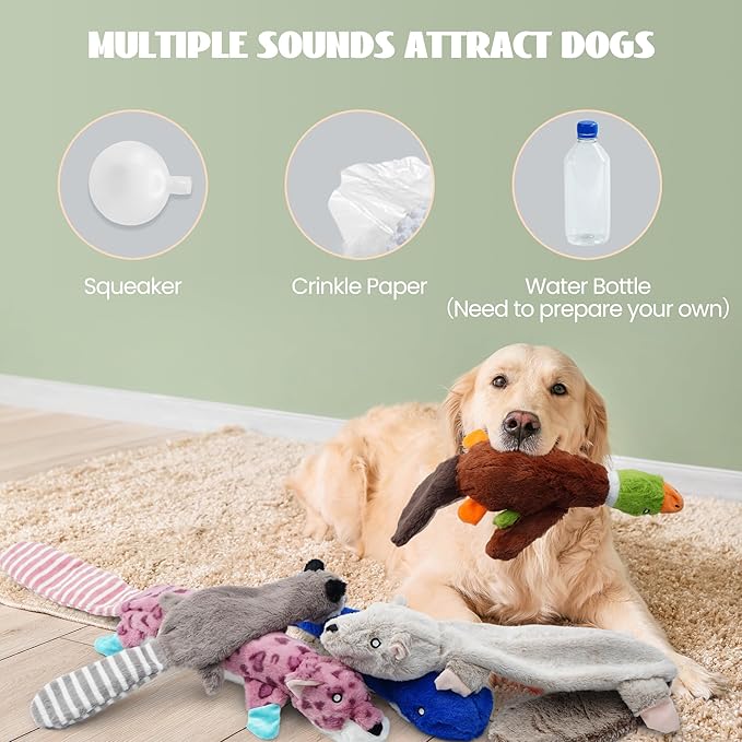 Nocciola 2-in-1 No Stuffing Crinkle Dog Toys - Image 6