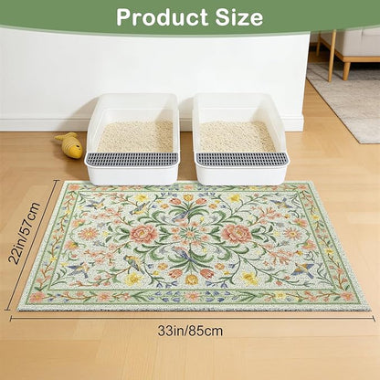 Unicorn Catcher Cat Litter Mat Non-Slip Bottom Litter Box Mat Urine-Proof Soft - Image 6