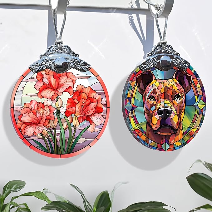 Jocidea Dog Ornament, American Staffordshire Terrier Hanging Ornament - Image 4