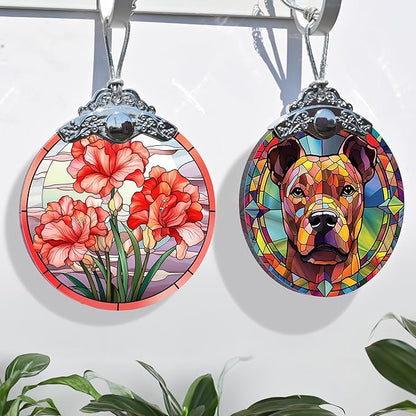 Jocidea Dog Ornament, American Staffordshire Terrier Hanging Ornament - Image 4