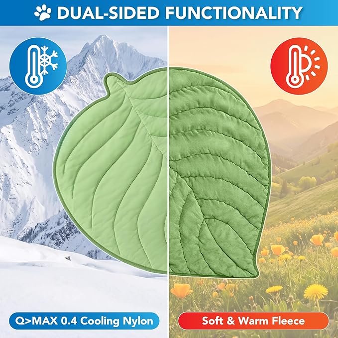 PetAmi Dog Cooling Mat, Leaf Shape, Pet Pad - Image 3