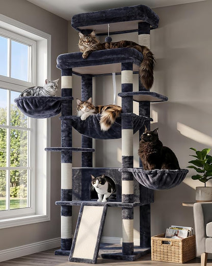 Hey-brother Cat Tree Tower, Scratching Posts by Hey-brother